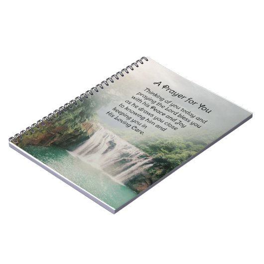 祈りの言葉のためにあなた美しい自然の滝 ノートブック (左側)