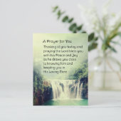 祈りの言葉のためにあなた美しい自然の滝 ポストカード (スタンド正面)