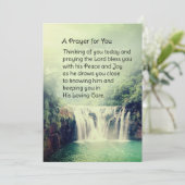 祈りの言葉のためにあなた美しい自然滝フラット カード (スタンド正面)