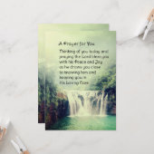 祈りの言葉のためにあなた美しい自然滝フラット カード (正面/裏面インサイチュ)