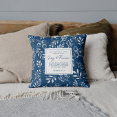 祈りの言葉のためのジョイピースギフト聖なる書物、 経典ブルーフローラ クッション