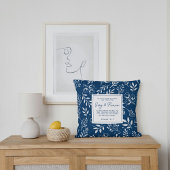 祈りの言葉のためのジョイピースギフト聖なる書物、 経典ブルーフローラ クッション