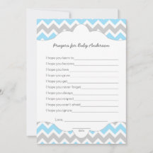 祈りの言葉のためのベビー，男の子のシャワー願いゲーム