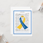 祈りの言葉のウクライナの賛美歌シート音楽フラットグリーティング カード (正面/裏面インサイチュ)