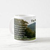 祈りの言葉のコップの力 コーヒーマグカップ (正面左)