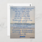 祈りの言葉のサンフランシス写真プリント ポストカード (正面/裏面)