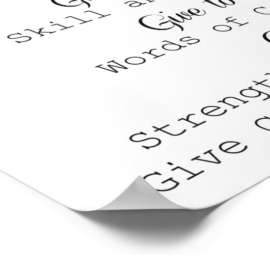 祈りの言葉のナース ポスター (角)