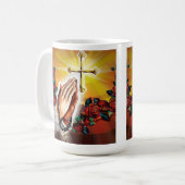 祈りの言葉のマグ コーヒーマグカップ (正面左)