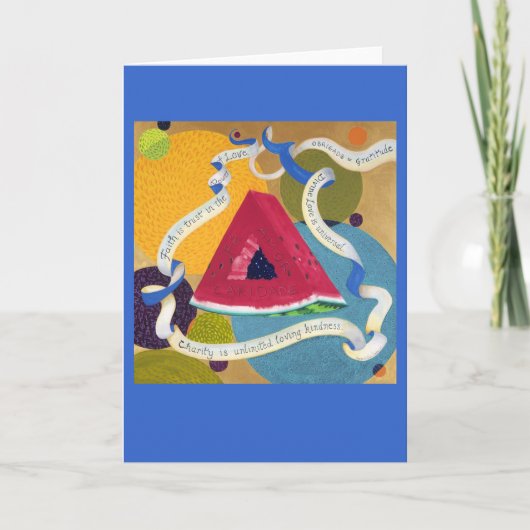 祈りの言葉の三角形カードへの尊敬 カード (正面)