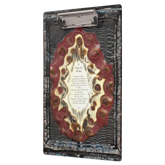 祈りの言葉の修復と保護のクロス クリップボード (左)