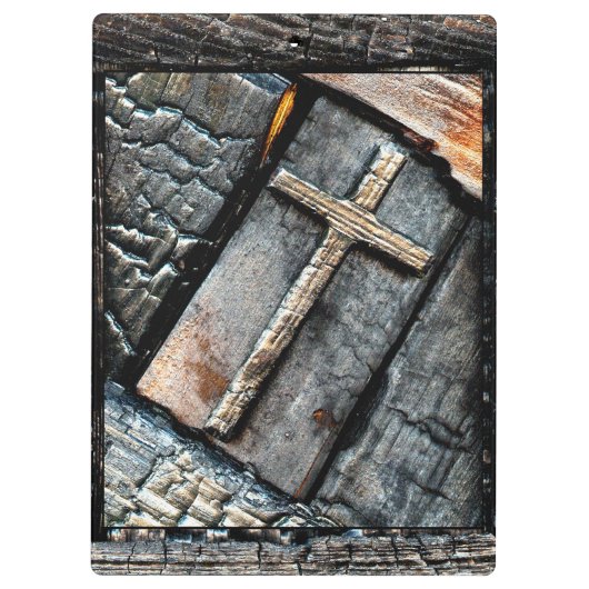 祈りの言葉の修復と保護のクロス クリップボード (裏面)