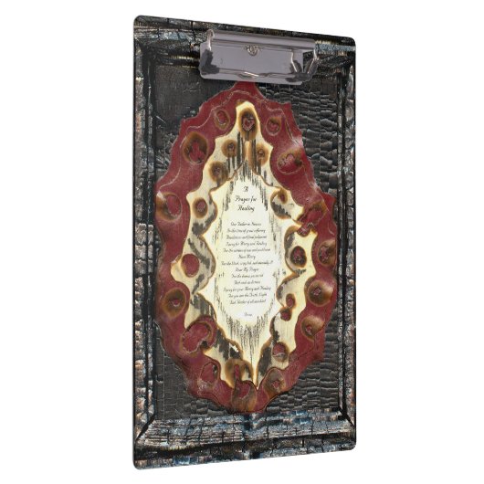 祈りの言葉の修復と保護のクロス クリップボード (右)