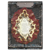 祈りの言葉の修復と保護のクロス クリップボード (正面)