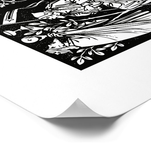 祈りの言葉の前にポスター(ラテン語と英語) ポスター (角)