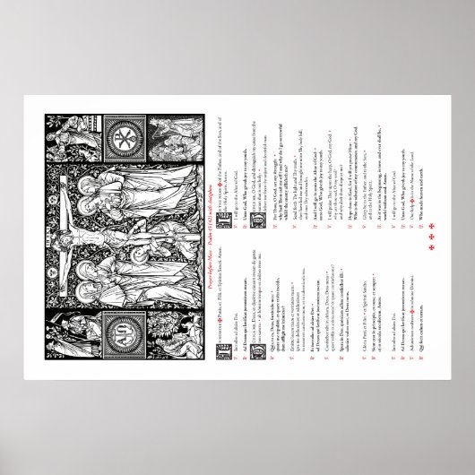 祈りの言葉の前にポスター(ラテン語と英語) ポスター (正面)