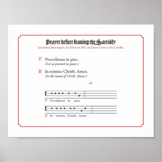 祈りの言葉の前離れの聖餐式 ポスター