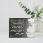 祈りの言葉の天使ポルトガル。 ポストカード (スタンド正面)