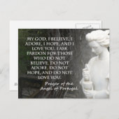 祈りの言葉の天使ポルトガル。 ポストカード (正面/裏面)