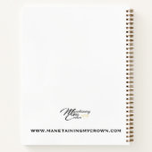 祈りの言葉の家8"x11"ソフトカバーフローラ ノートブック (裏面)