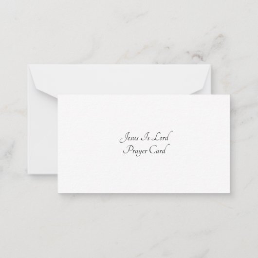 祈りの言葉の平らなメッセージカード ノートカード (裏面)