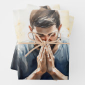 祈りの言葉の平和:人の忠実な瞬間 ラッピングペーパーシート (インサイチュ)