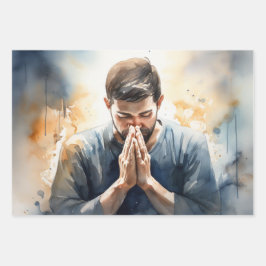 祈りの言葉の平和：人の忠実な瞬間 ラッピングペーパーシート