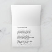 祈りの言葉の悔やみや弔慰カードを持つスイレン カード (内部)