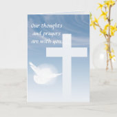 祈りの言葉の悔やみや弔慰 カード (黄色い花)