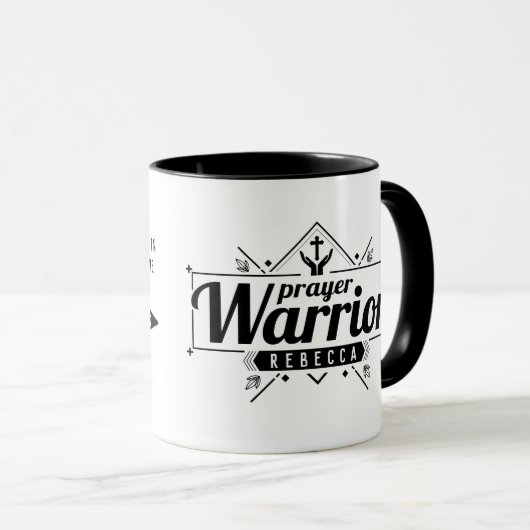 祈りの言葉の戦士の種族の紋章のマグ マグカップ (正面右)