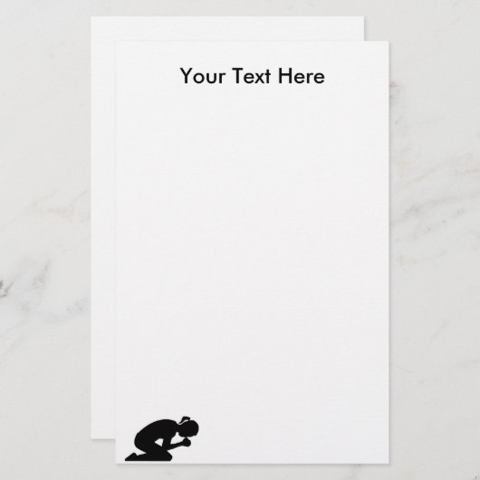 祈りの言葉の戦士レターヘッド 便箋 (正面/裏面)