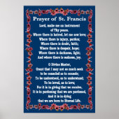 祈りの言葉の聖フランシスと木縁ど鐘 ポスター (正面)