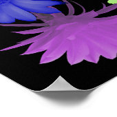 祈りの言葉の聖フランシス虹の花縁ど ポスター (角)