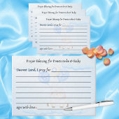 祈りの言葉の親になるベビーリトルラムソアリング エンクロージャーカード