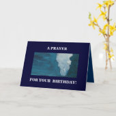 祈りの言葉の誕生日 カード (黄色い花)