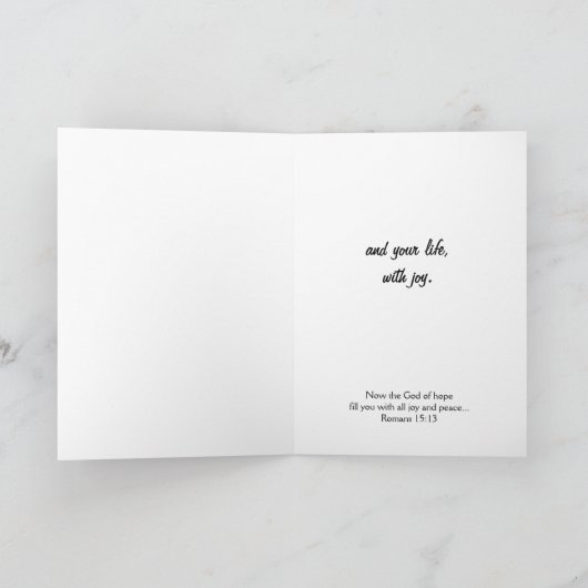 祈りの言葉の誕生日 カード (内部)