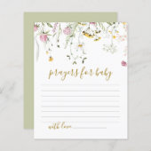 祈りの言葉の赤ちゃんシャワーWildflowers (正面/裏面)