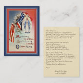 祈りの言葉の軍隊によって賛美される聖母マリア神聖なカード 名刺 (正面/裏面)