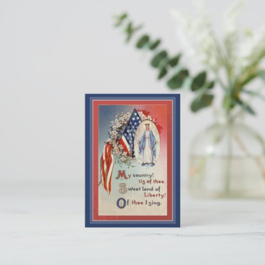 祈りの言葉の軍隊によって賛美される聖母マリア神聖なカード 名刺 (スタンド正面)