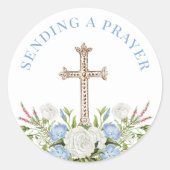 祈りの言葉の送信 |金ゴールドクロス ラウンドシール (正面)