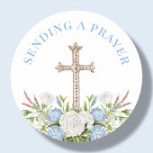 祈りの言葉の送信 |金ゴールドクロス ラウンドシール