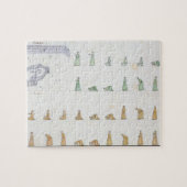 祈りの言葉の間の体の異なった位置からの ジグソーパズル (横)