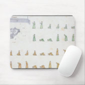 祈りの言葉の間の体の異なった位置からの マウスパッド (マウス)