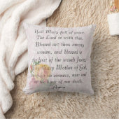 祈りの言葉の"あられのメリー"カトリック教の枕 クッション (ブランケット)