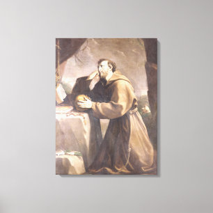 祈りの言葉のAssisiのSt Francis キャンバスプリント
