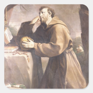 祈りの言葉のAssisiのSt Francis スクエアシール