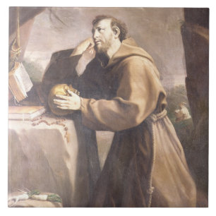 祈りの言葉のAssisiのSt Francis タイル