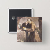 祈りの言葉のAssisiのSt Francis 缶バッジ (正面&裏面)