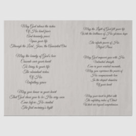 祈りの言葉のDecoupageのキリスト教のティッシュペーパー 薄葉紙