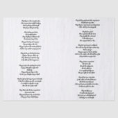 祈りの言葉のDecoupageのティッシュペーパー 薄葉紙 (正面)