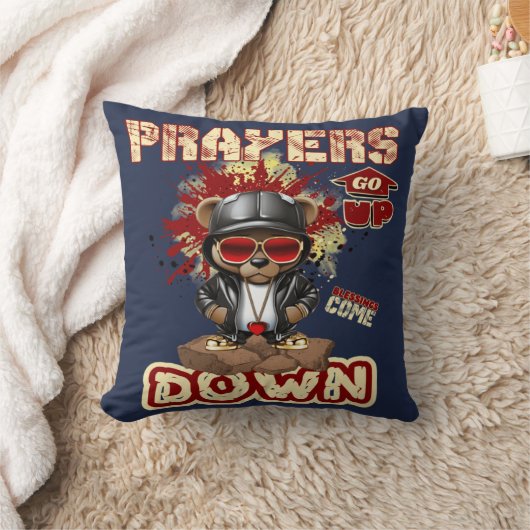 祈りの言葉はキリスト教の信仰を高める クッション (ブランケット)